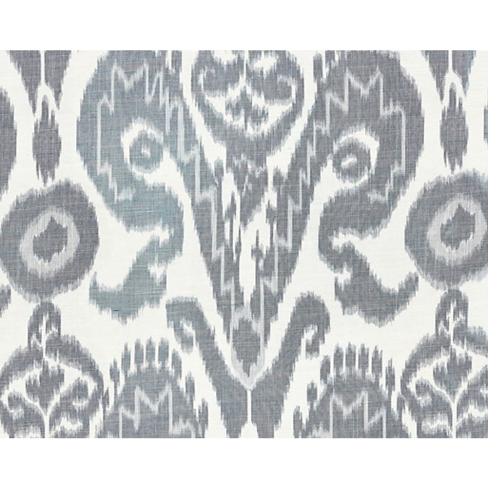 Scalamandre SC 000127097 Merchante Bukhara Silk Ikat Fabric in Indigo