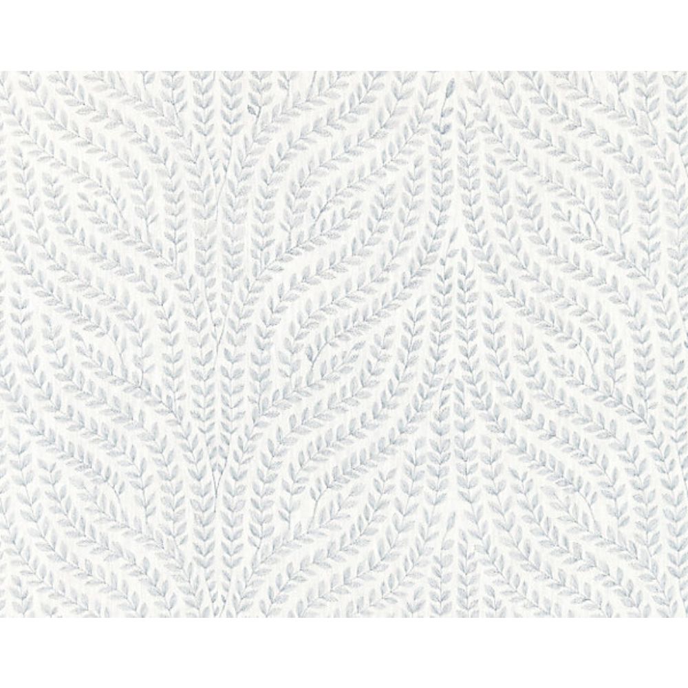 Scalamandre SC 000127125 Botanica Willow Vine Embroidery Fabric in Aquamarine