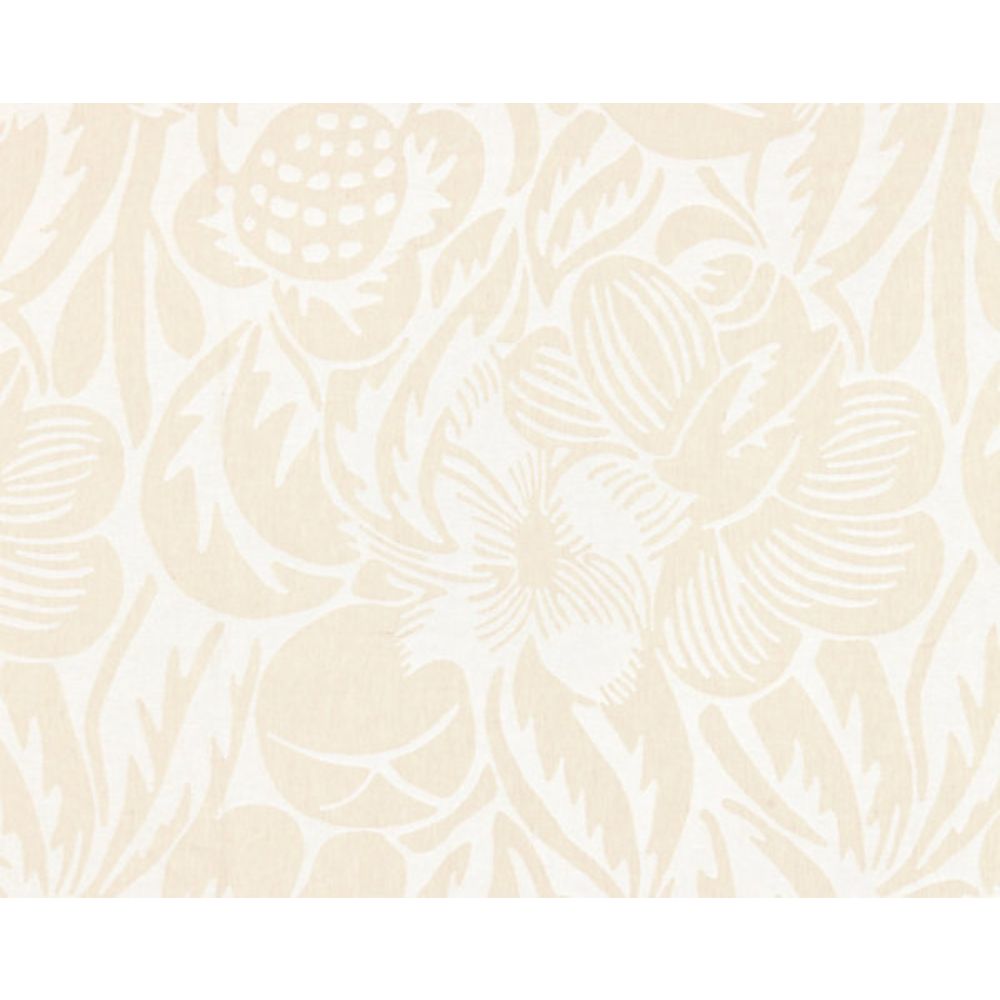 Scalamandre SC 000127131 Botanica Deco Flower Fabric in Linen