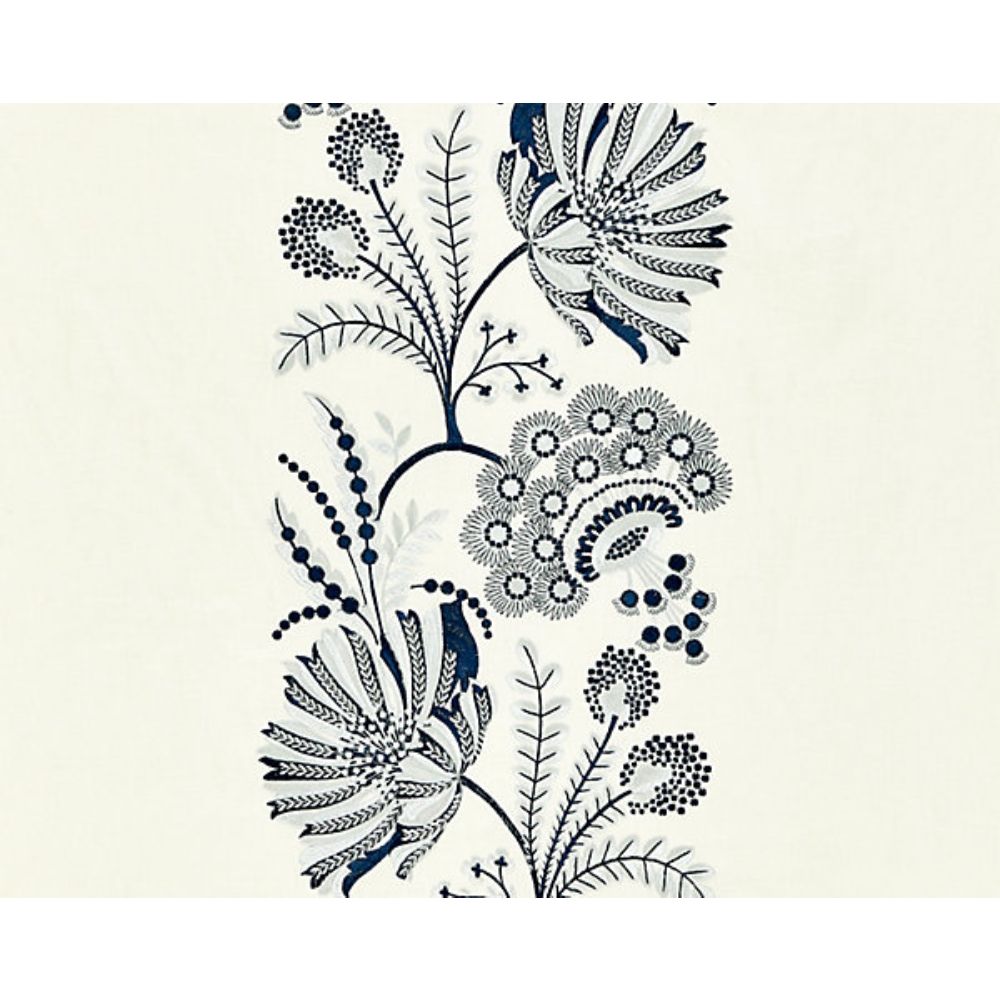 Scalamandre SC 000127162 Norden Annelise Embroidery Fabric in Porcelain