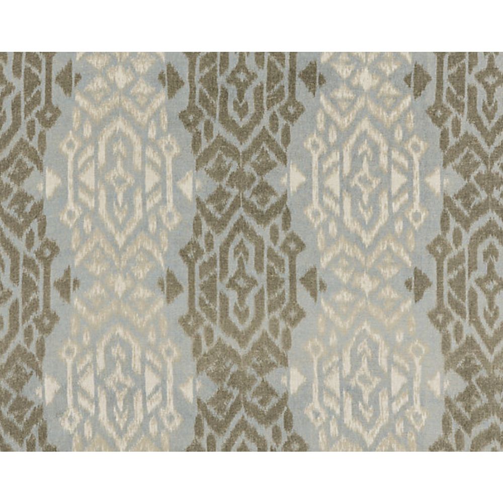 Scalamandre SC 000127167 La Boheme Sumatra Ikat Weave Fabric in Bluestone