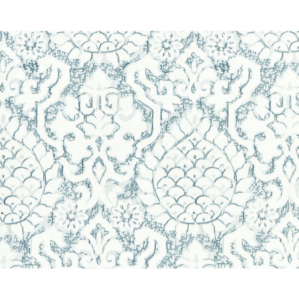 Scalamandre SC 000127217 Chinois Chic Surat Embroidery Fabric in Sky
