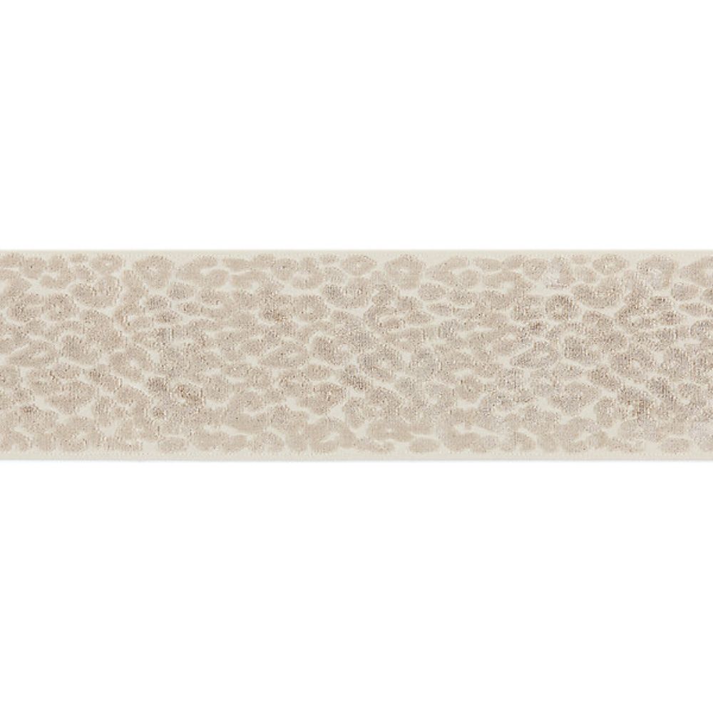 Scalamandre SC 0001T3277 Oriana Leopard Velvet Tape Trimming in Fawn