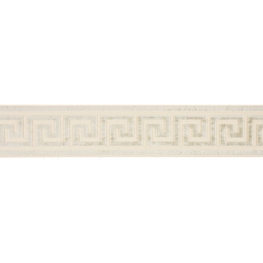 Scalamandre SC 0001T3279 Oriana Greek Key Velvet Tape Trimming in Mist