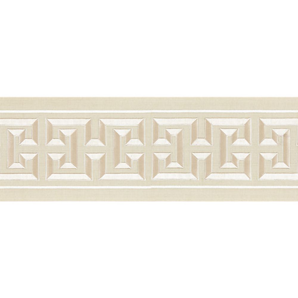 Scalamandre SC 0001T3280 Oriana Imperial Embroidered Tape Trimming in Sand