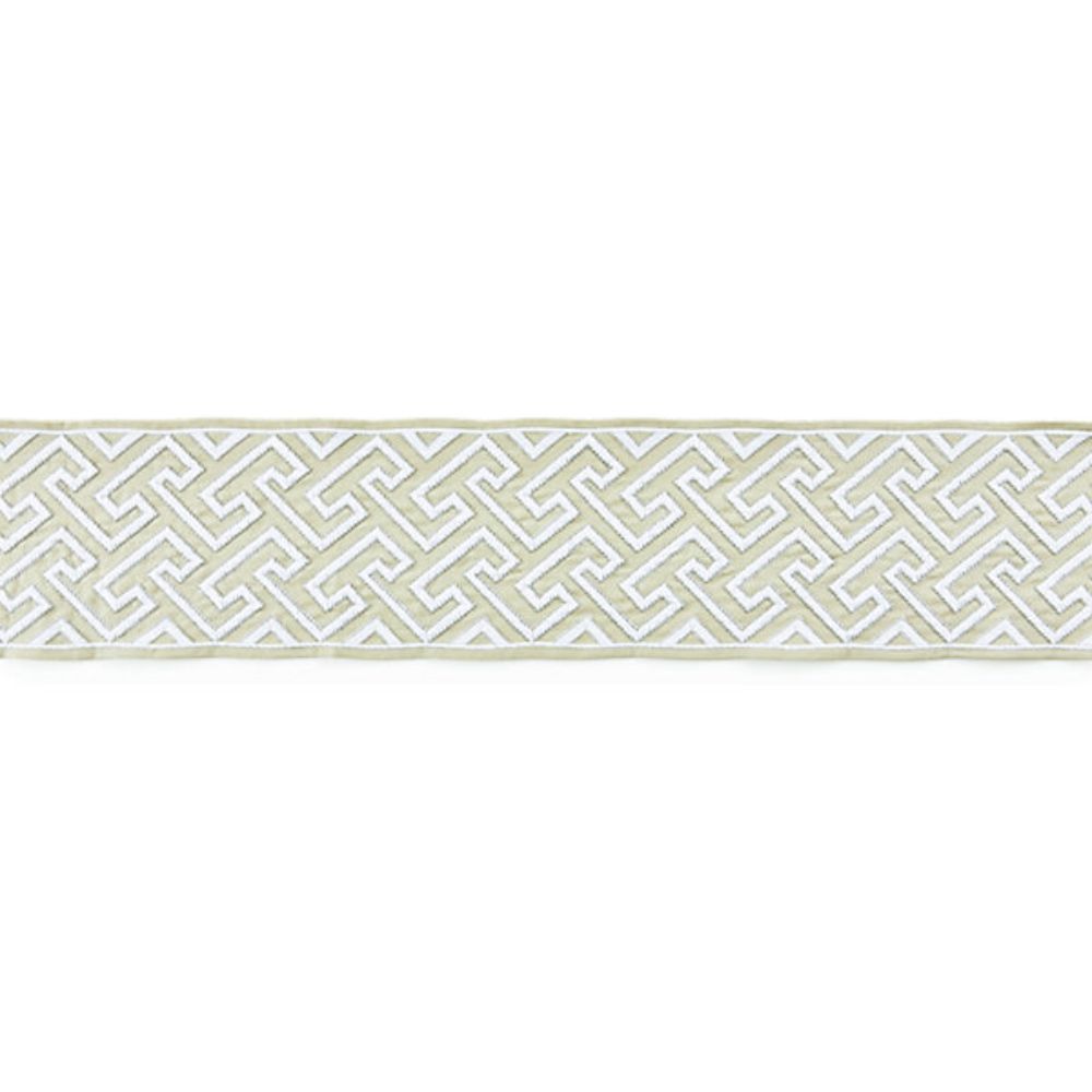 Scalamandre SC 0001T3319 Chinois Chic Labyrinth Embroidered Tape Trimming in Sand