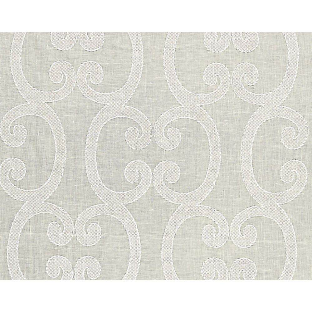 Scalamandre SC 000227040 Atmosphere Sheers Ornamento Sheer Fabric in Champagne