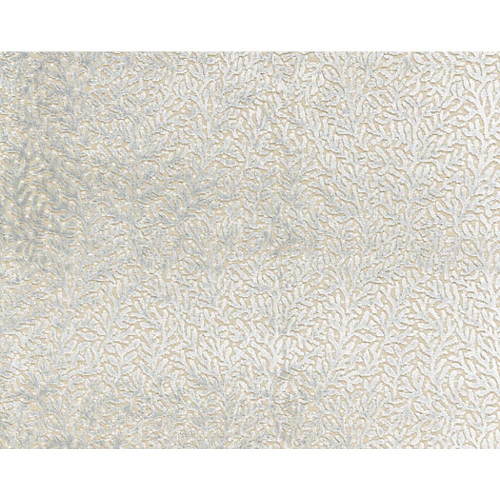 Scalamandre SC 000227077 Jardin Corallina Velvet Fabric in Blue Mist