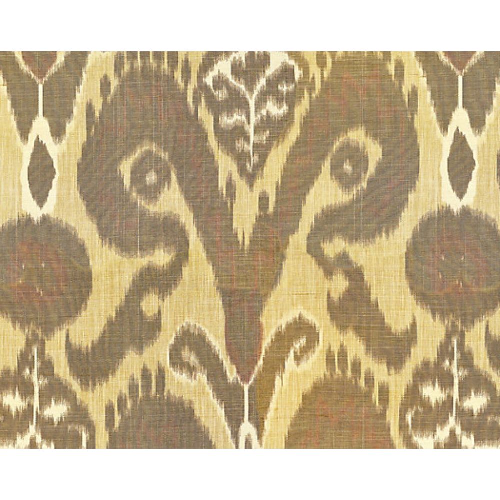 Scalamandre SC 000227097 Merchante Bukhara Silk Ikat Fabric in Spice