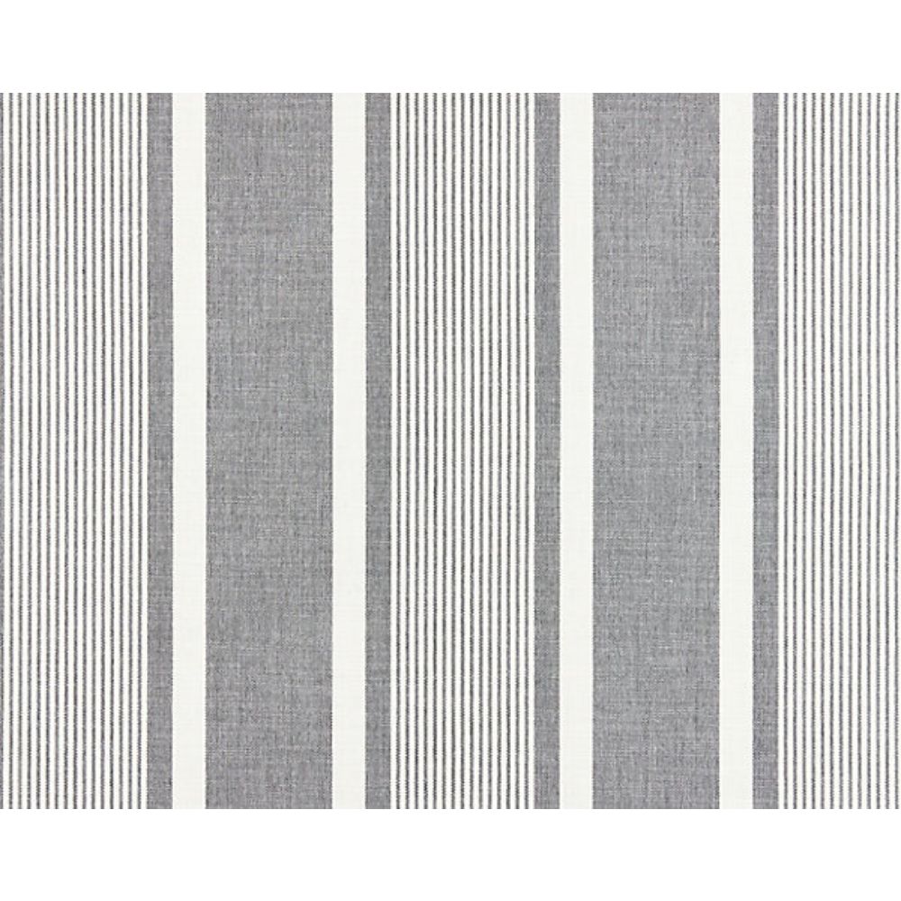 Scalamandre SC 000227111 Chatham Stripes & Plaids Wellfleet Stripe Fabric in Zinc