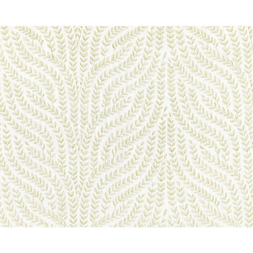 Scalamandre SC 000227125 Botanica Willow Vine Embroidery Fabric in Celery