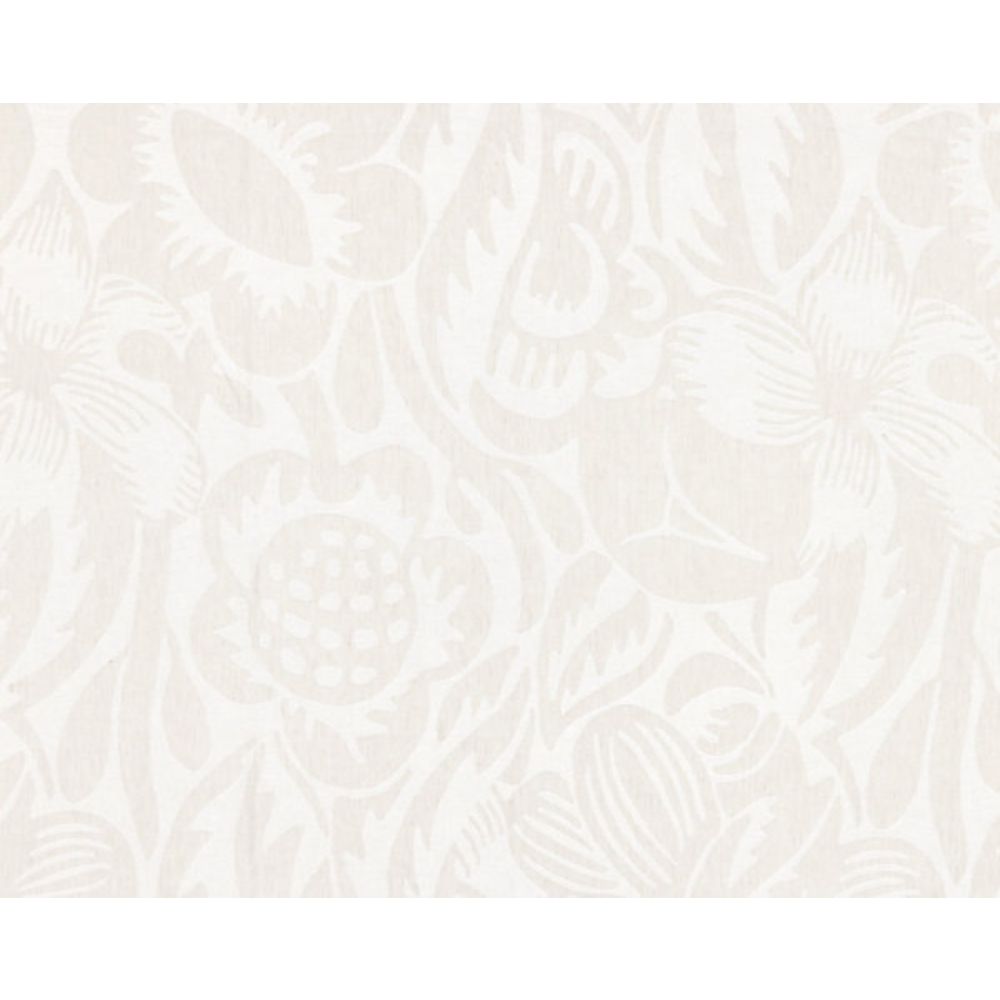 Scalamandre SC 000227131 Botanica Deco Flower Fabric in Pearl Grey