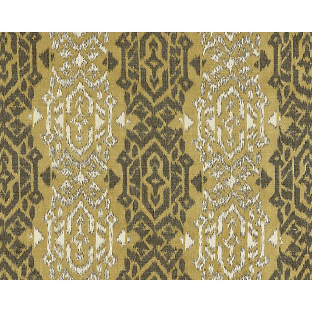 Scalamandre SC 000227167 La Boheme Sumatra Ikat Weave Fabric in Golden Wheat