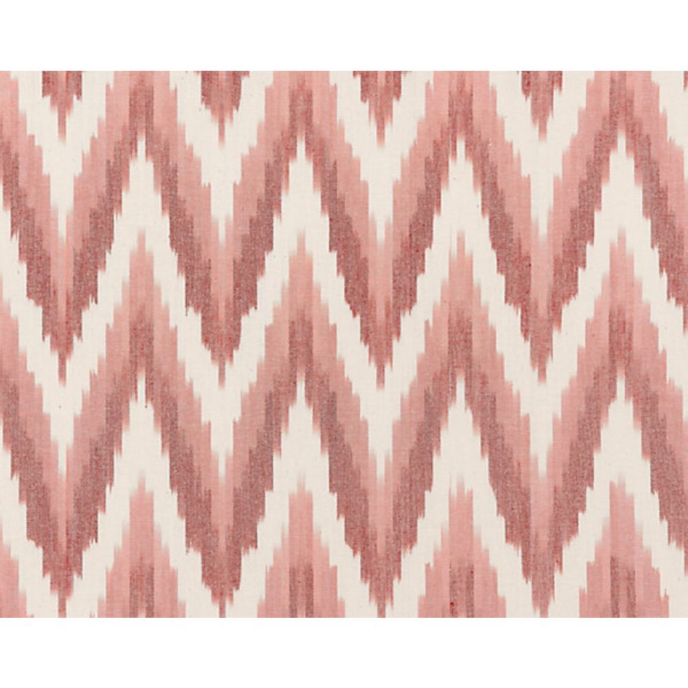 Scalamandre SC 000227185 La Boheme Adras Ikat Weave Fabric in Coral