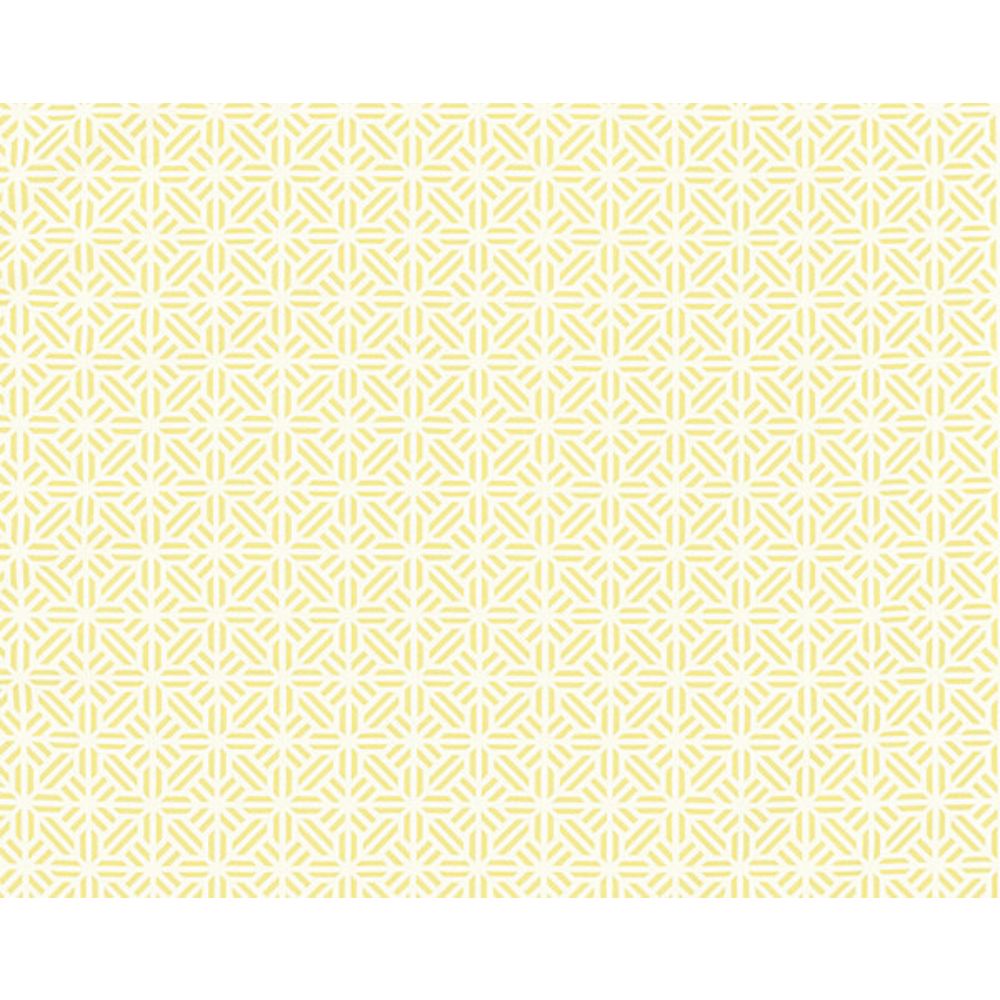 Scalamandre SC 000227213 Chinois Chic Tile Weave Fabric in Canary