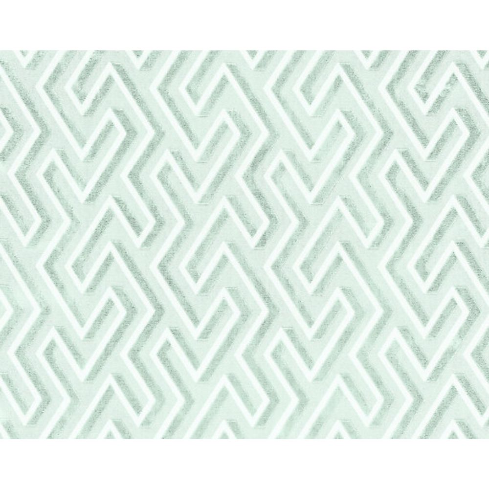 Scalamandre SC 000227237 Pacifica Maze Velvet Fabric in Harbor