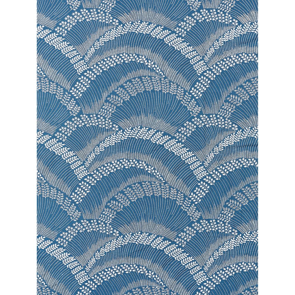 Scalamandre SC 000227256 Lovegrass Embroidery Fabric in Marlin