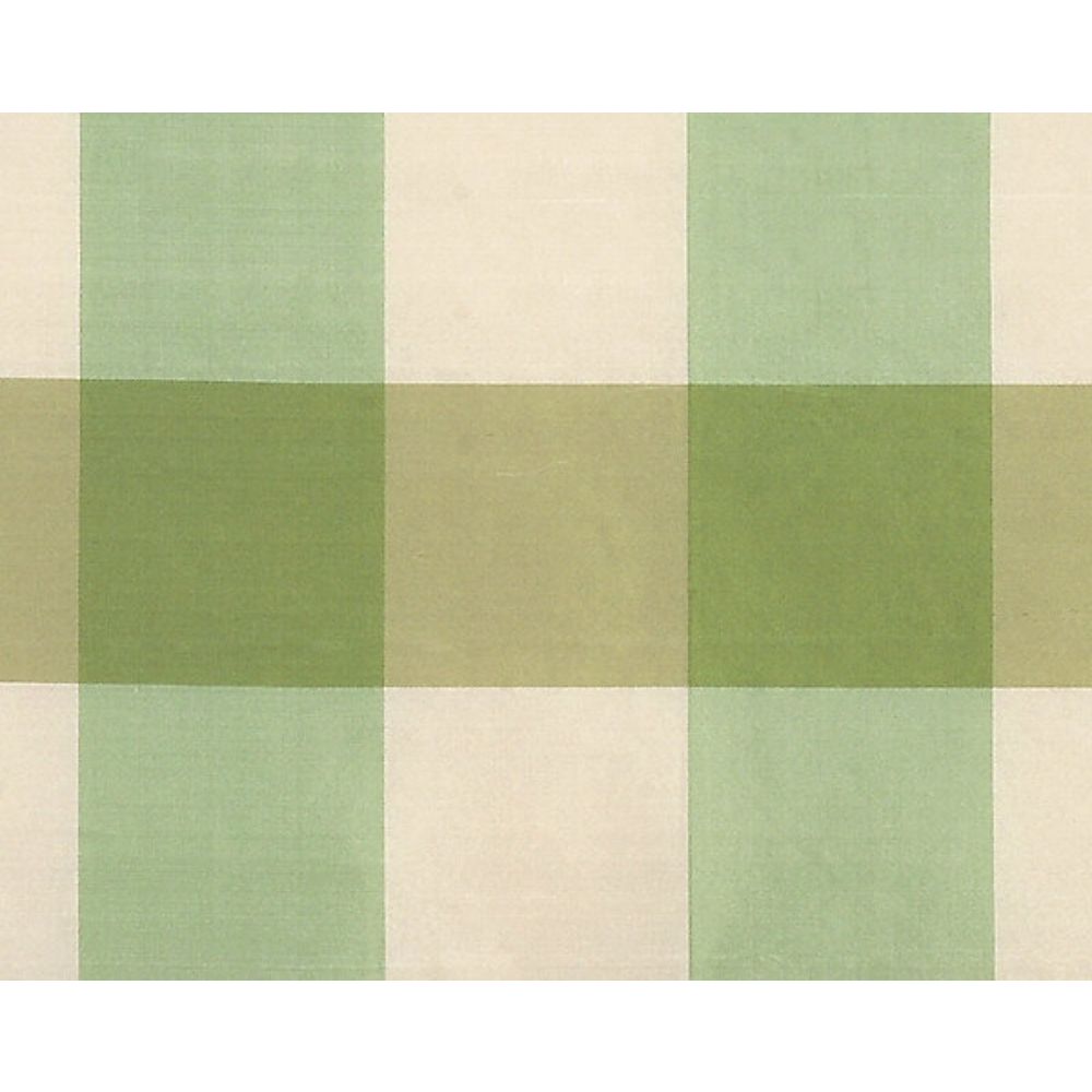 Scalamandre SC 000236291 Woodland Check Fabric in Green & Ivory