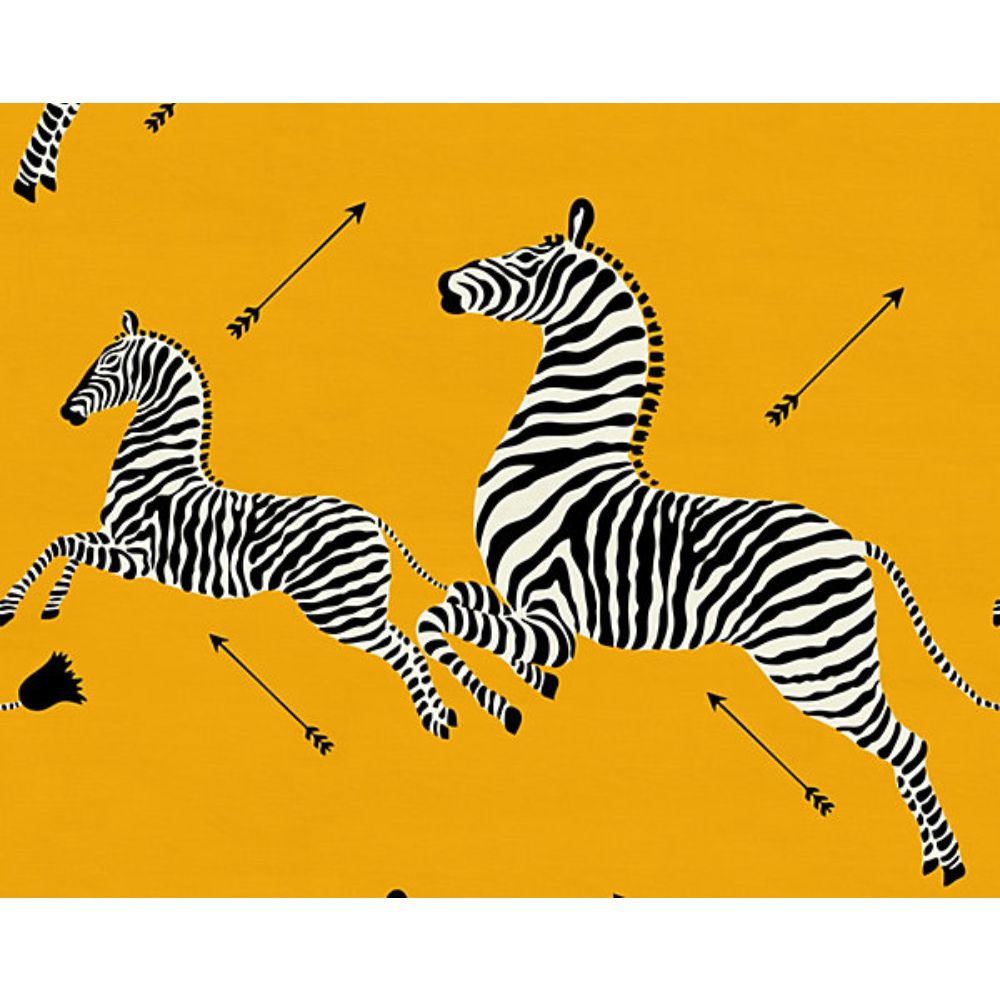 Scalamandre SC 000236378 Zebras Zebras - Outdoor Fabric in Yellow