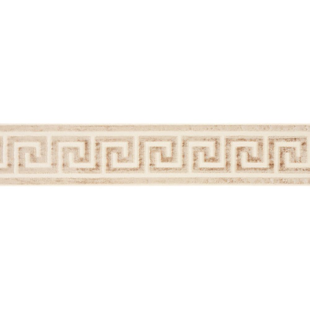 Scalamandre SC 0002T3279 Oriana Greek Key Velvet Tape Trimming in Fawn