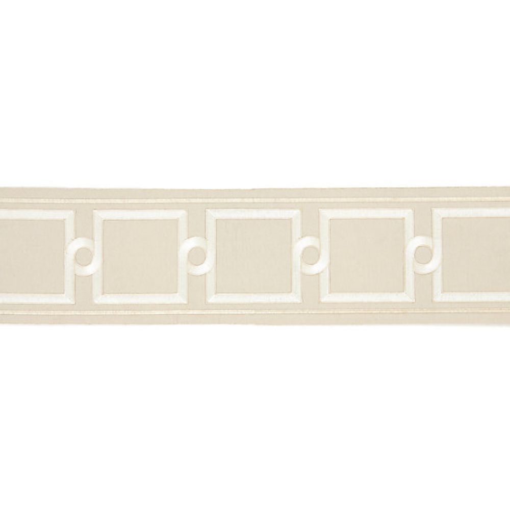Scalamandre SC 0002T3287 Merchante Square Link Embroidered Tape Trimming in Sand