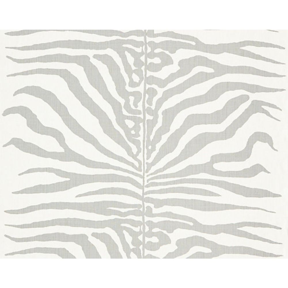 Scalamandre SC 000316366M Jardin Zebra Fabric in Zinc