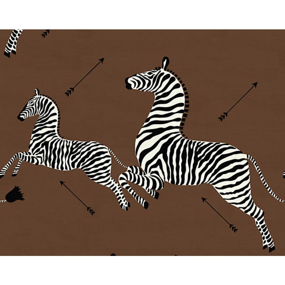 Scalamandre SC 000316496M Zebras Zebras Fabric in Safari Brown