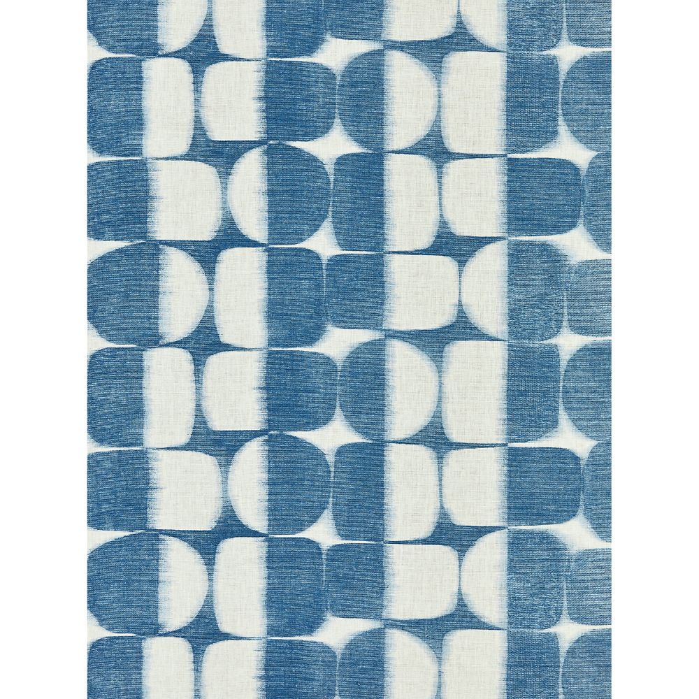 Scalamandre SC 000316636 Rift Linen Print Fabric in Blueprint