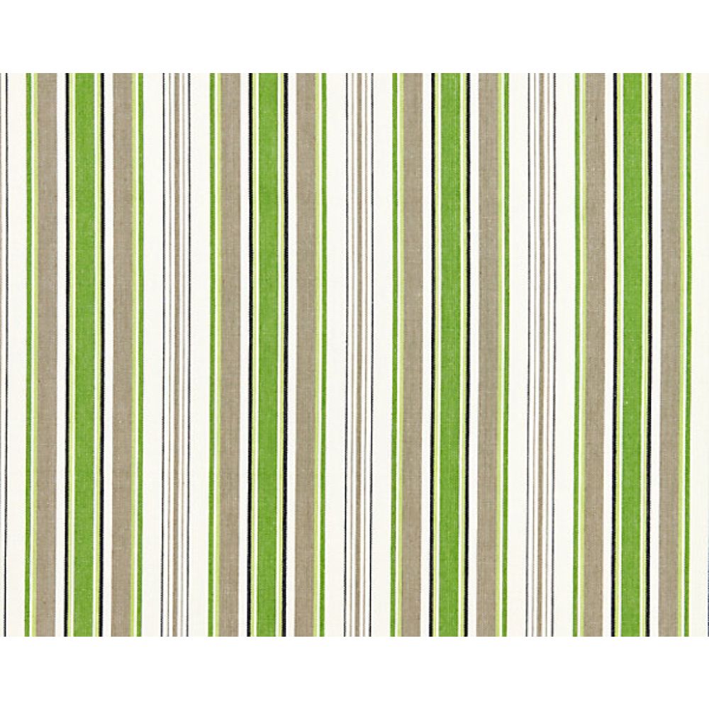 Scalamandre SC 000327113 Chatham Stripes & Plaids Andover Cotton Stripe Fabric in Green Tea