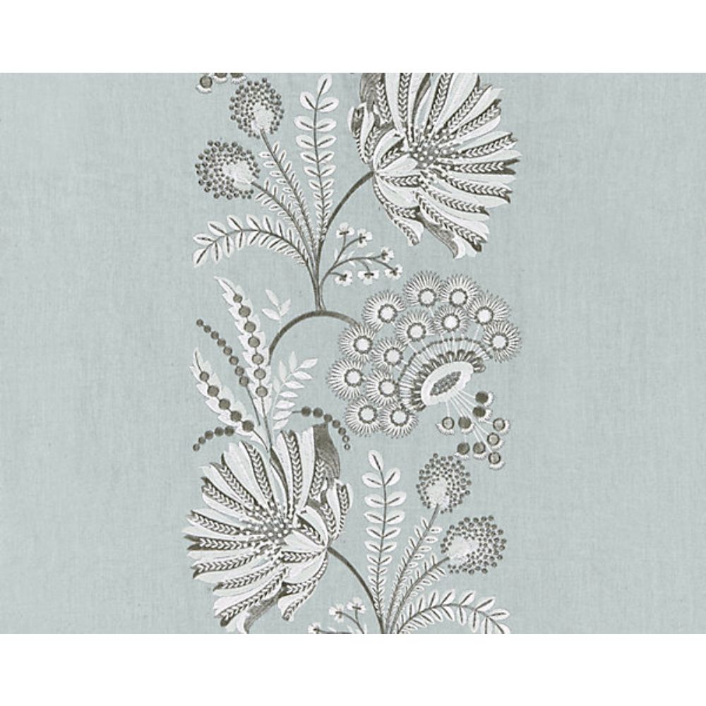 Scalamandre SC 000327162 Norden Annelise Embroidery Fabric in Skylight
