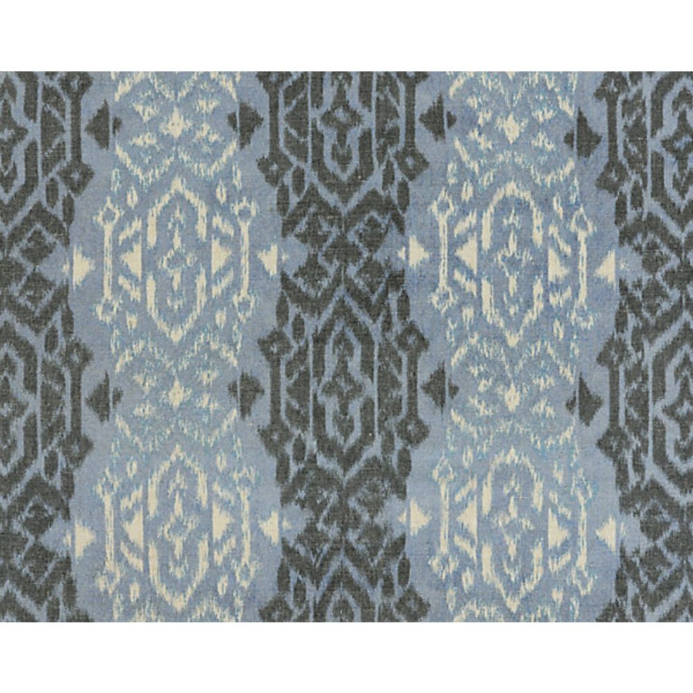 Scalamandre SC 000327167 La Boheme Sumatra Ikat Weave Fabric in Indigo