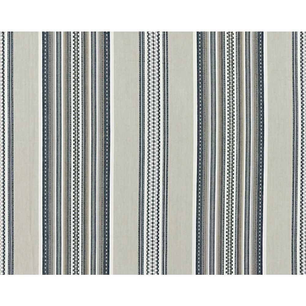 Scalamandre SC 000327180 La Boheme Cyrus Cotton Stripe Fabric in Stone