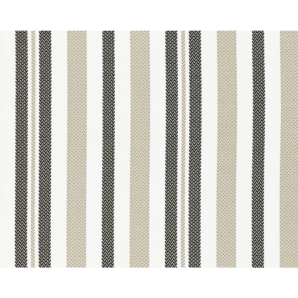 Scalamandre SC 000327188 Isola Santorini Stripe Fabric in Smoke