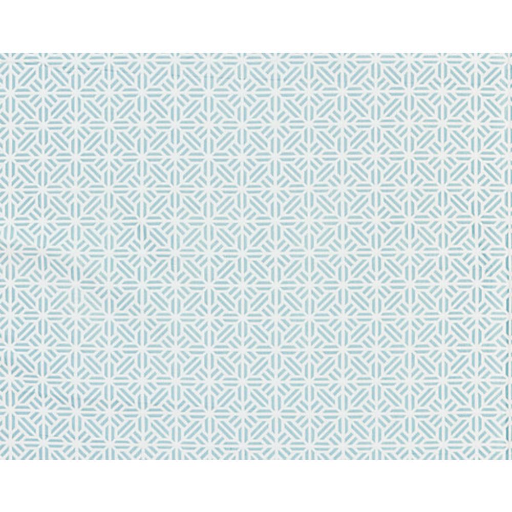 Scalamandre SC 000327213 Chinois Chic Tile Weave Fabric in Lagoon