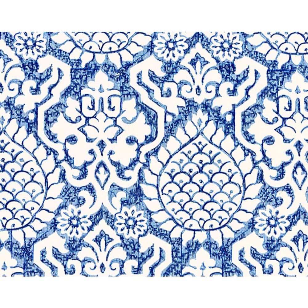 Scalamandre SC 000327217 Chinois Chic Surat Embroidery Fabric in Porcelain