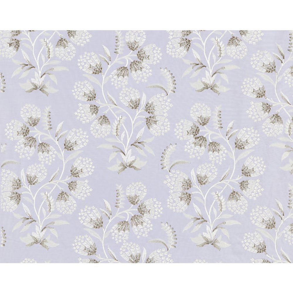 Scalamandre SC 000327233 Pacifica Hana Embroidery Fabric in Lilac