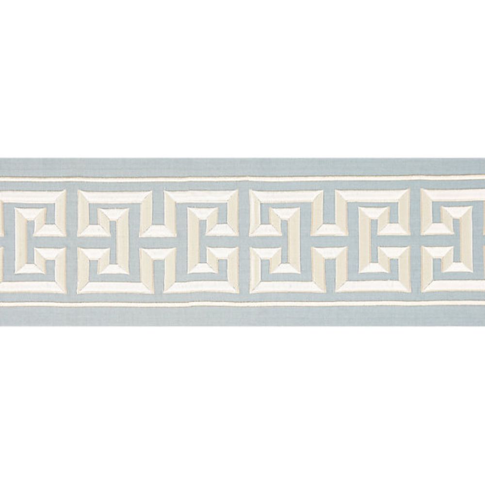 Scalamandre SC 0003T3280 Oriana Imperial Embroidered Tape Trimming in Sky