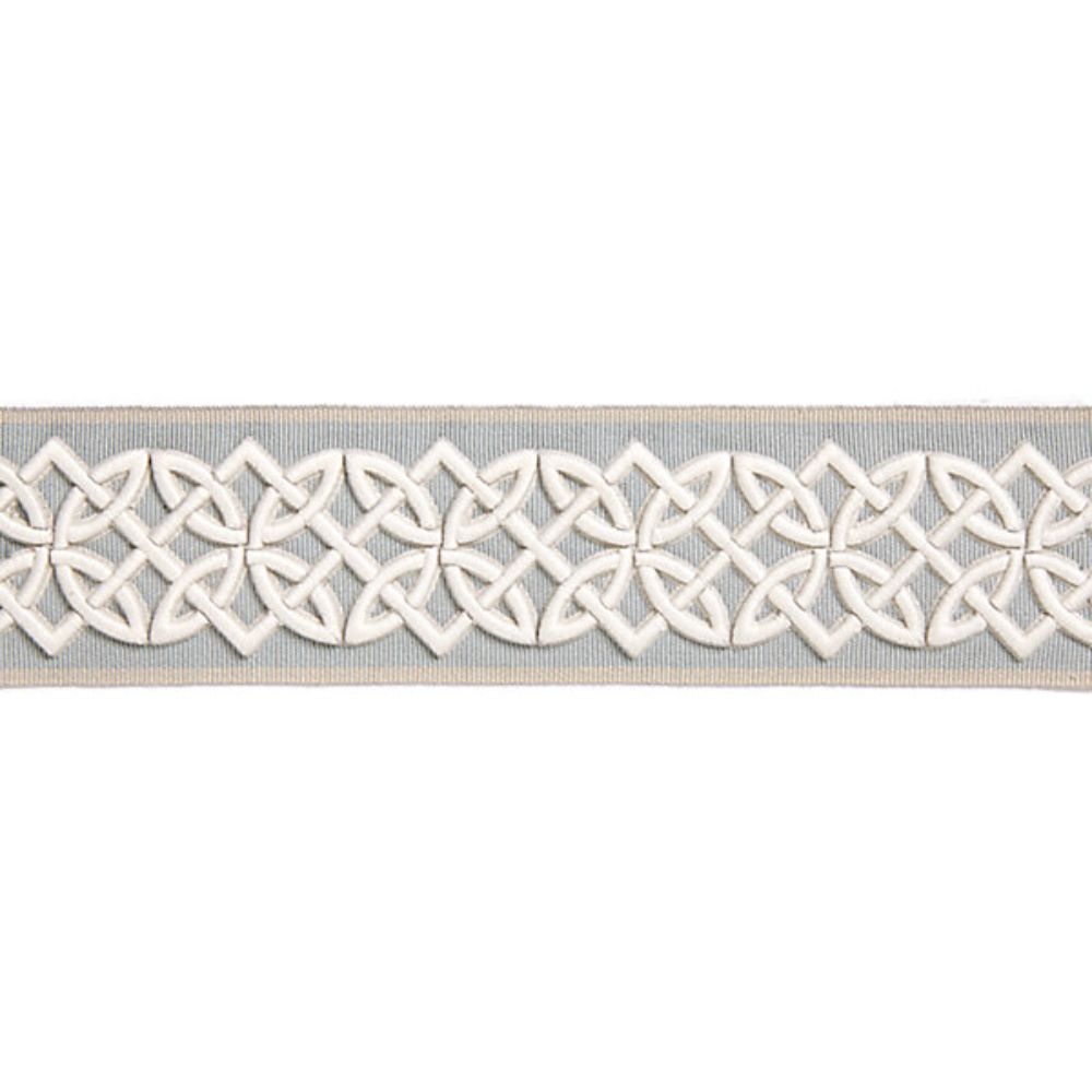 Scalamandre SC 0003T3282 Hamptons Celtic Embroidered Tape Trimming in Mineral