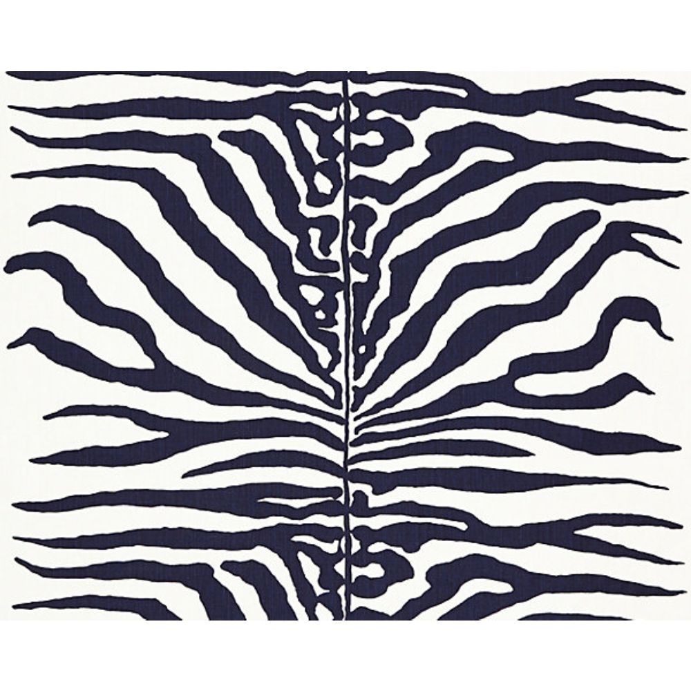 Scalamandre SC 000416366M Jardin Zebra Fabric in Navy