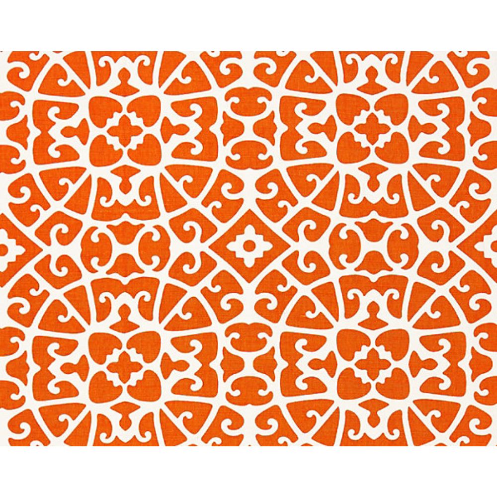 Scalamandre SC 000416559 Oriana Anshun Lattice Fabric in Persimmon