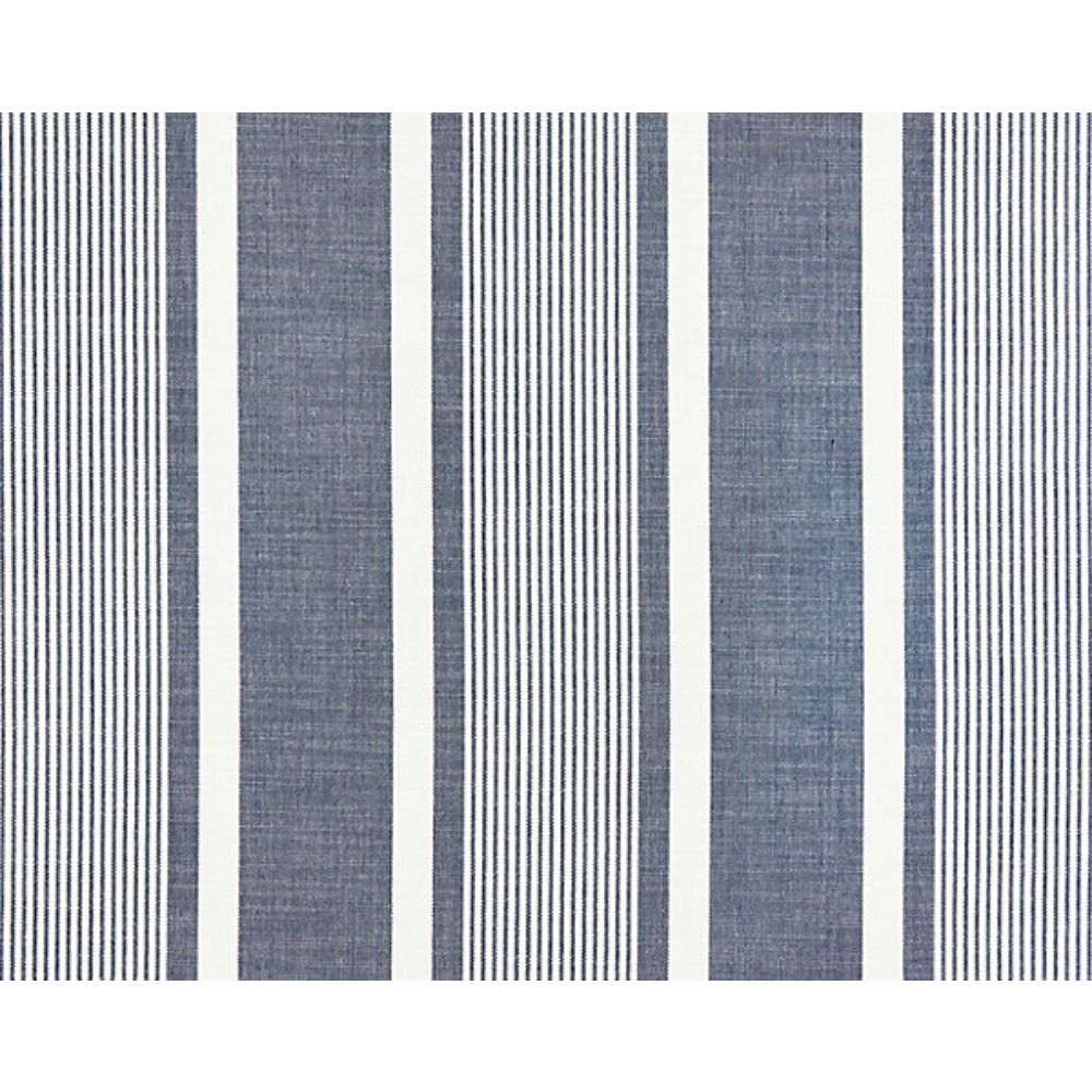 Scalamandre SC 000427111 Chatham Stripes & Plaids Wellfleet Stripe Fabric in Denim