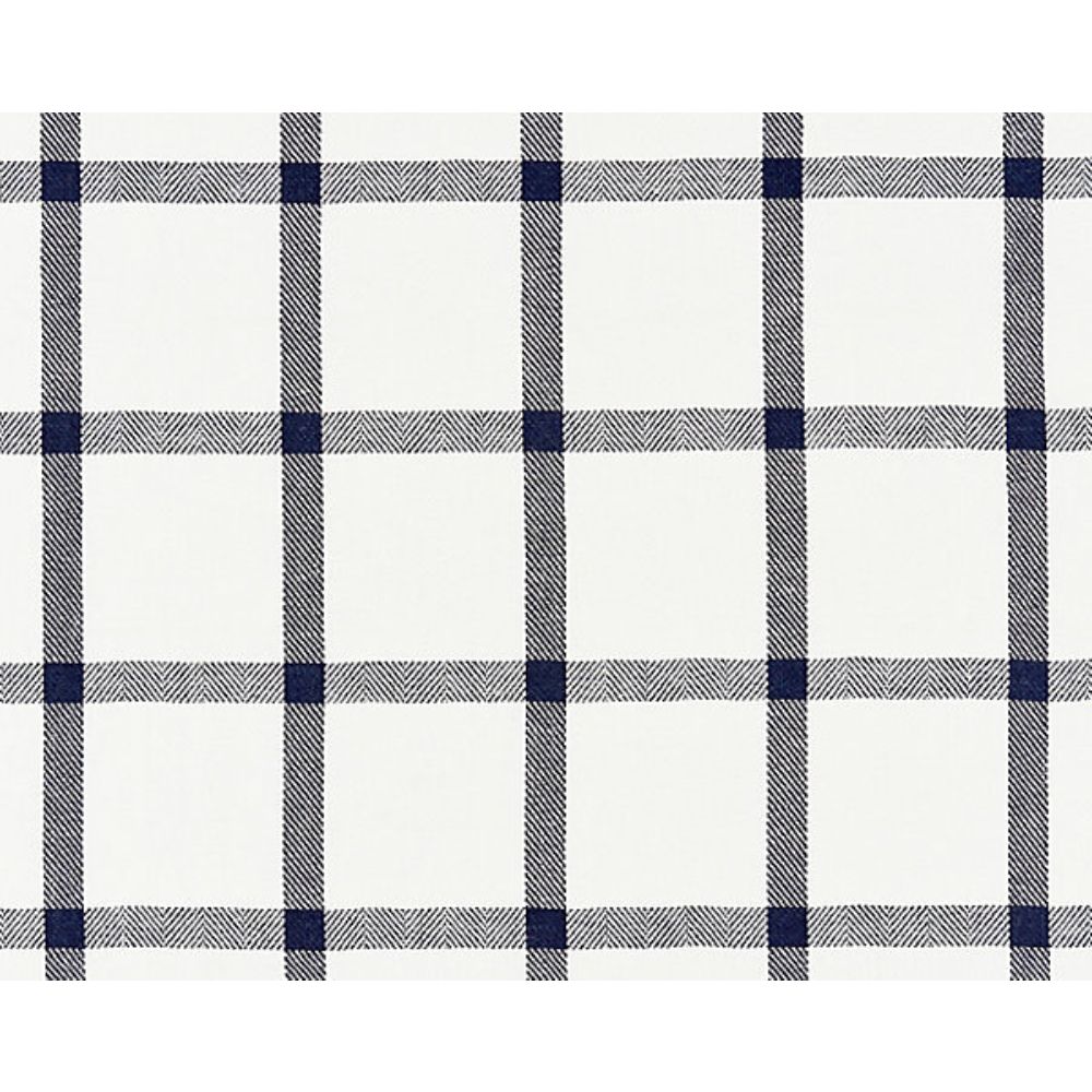 Scalamandre SC 000427152 Chatham Stripes & Plaids Wilton Linen Check Fabric in Navy