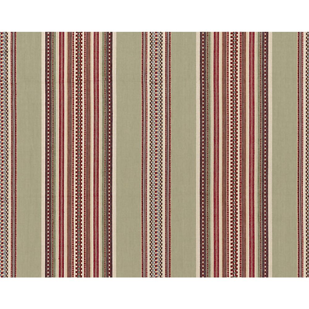 Scalamandre SC 000427180 La Boheme Cyrus Cotton Stripe Fabric in Sandalwood