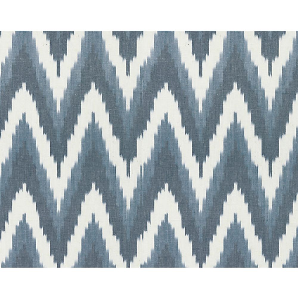 Scalamandre SC 000427185 La Boheme Adras Ikat Weave Fabric in Lapis