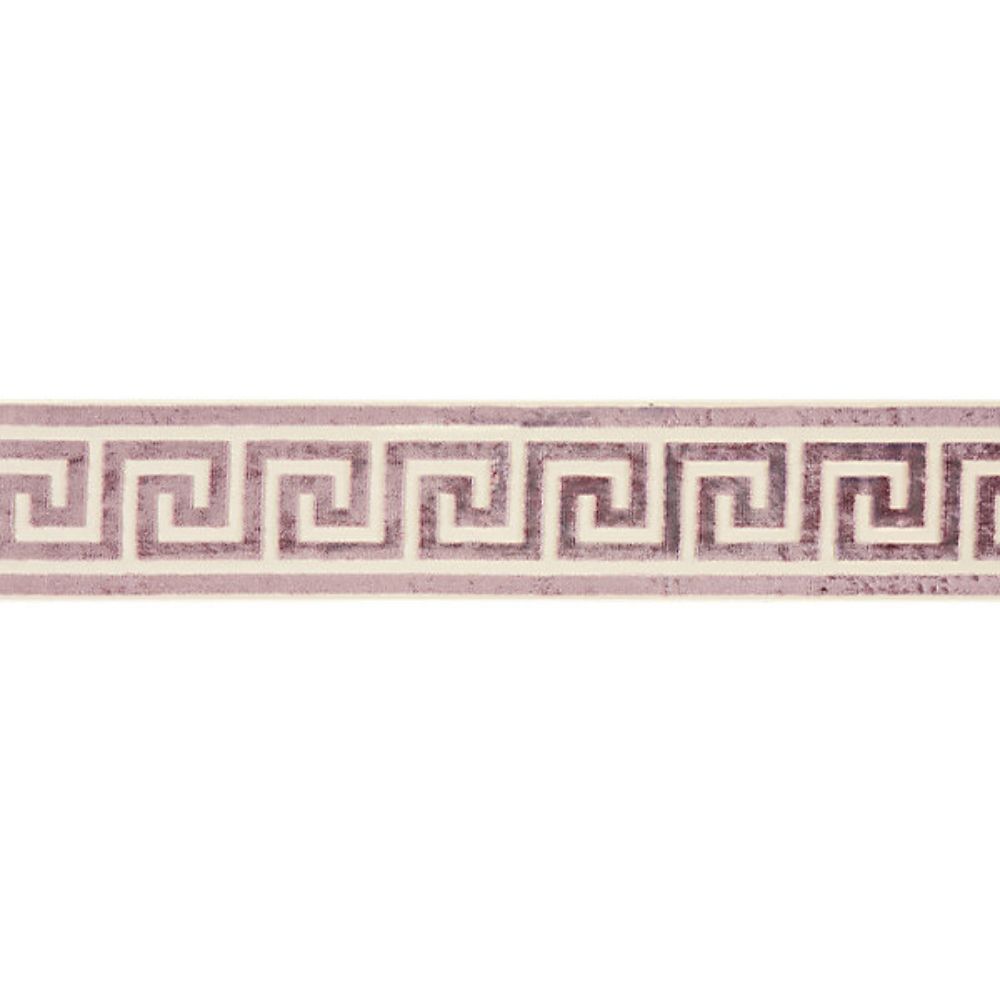 Scalamandre SC 0004T3279 Oriana Greek Key Velvet Tape Trimming in Amethyst