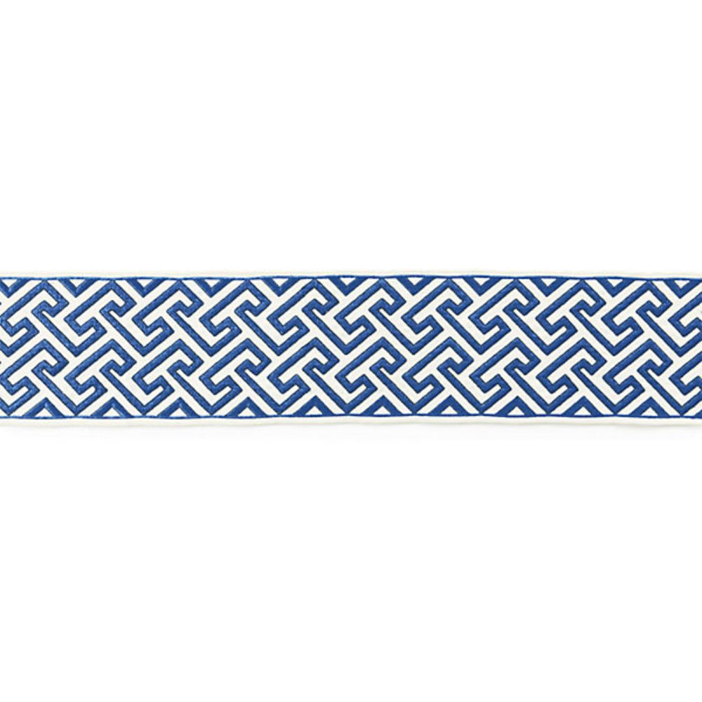 Scalamandre SC 0004T3319 Chinois Chic Labyrinth Embroidered Tape Trimming in Porcelain