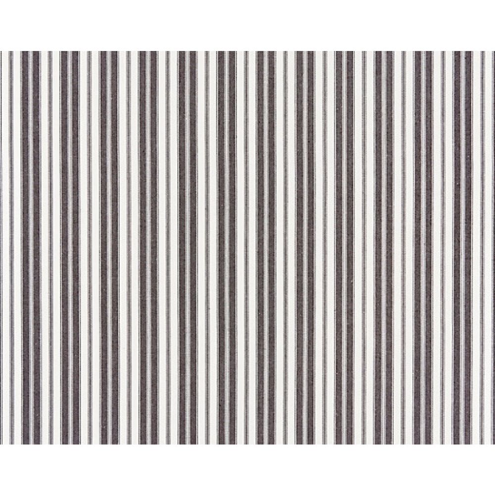 Scalamandre SC 000527115 Chatham Stripes & Plaids Devon Ticking Stripe Fabric in Charcoal