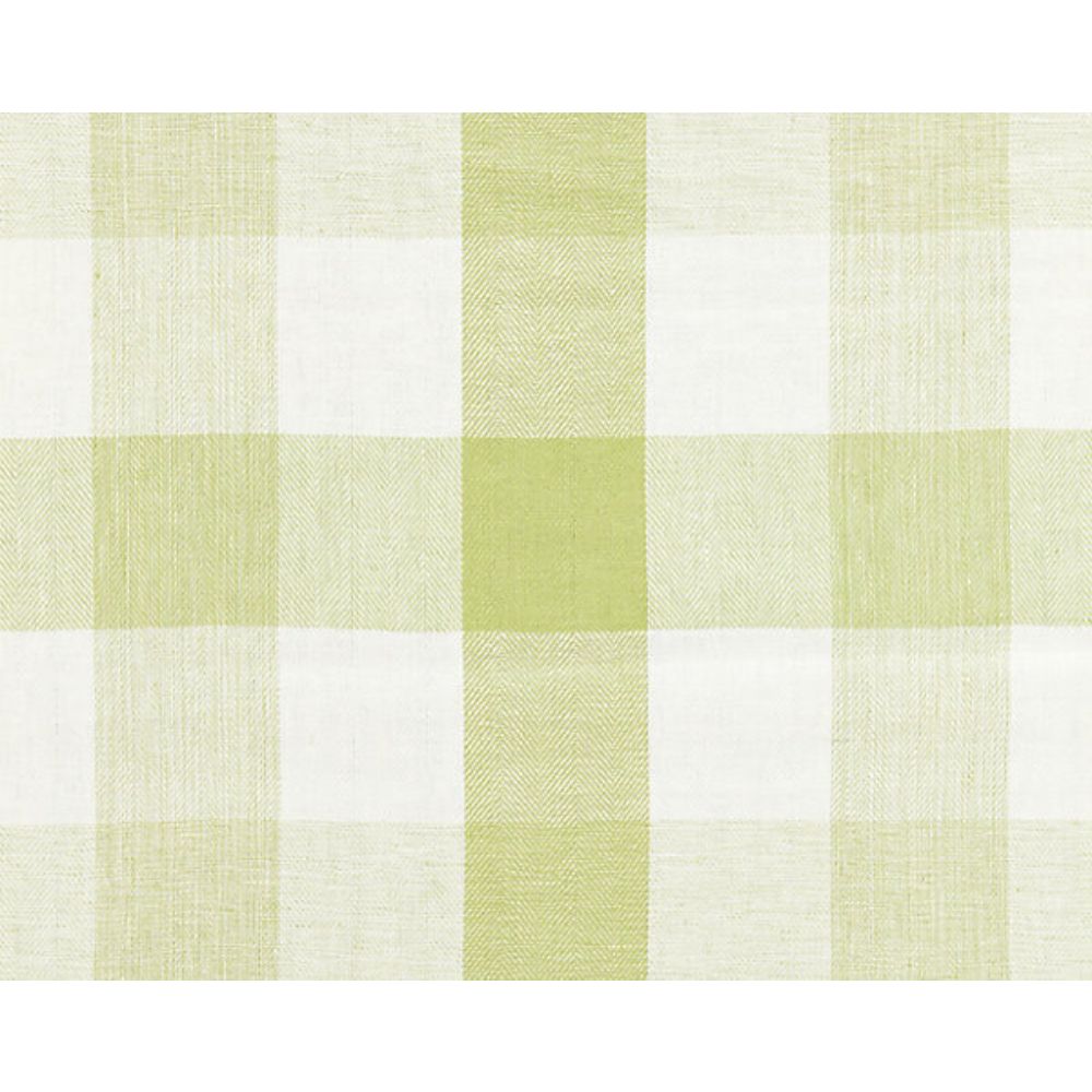 Scalamandre SC 000527135 Chatham Stripes & Plaids Westport Linen Plaid Fabric in Green Tea