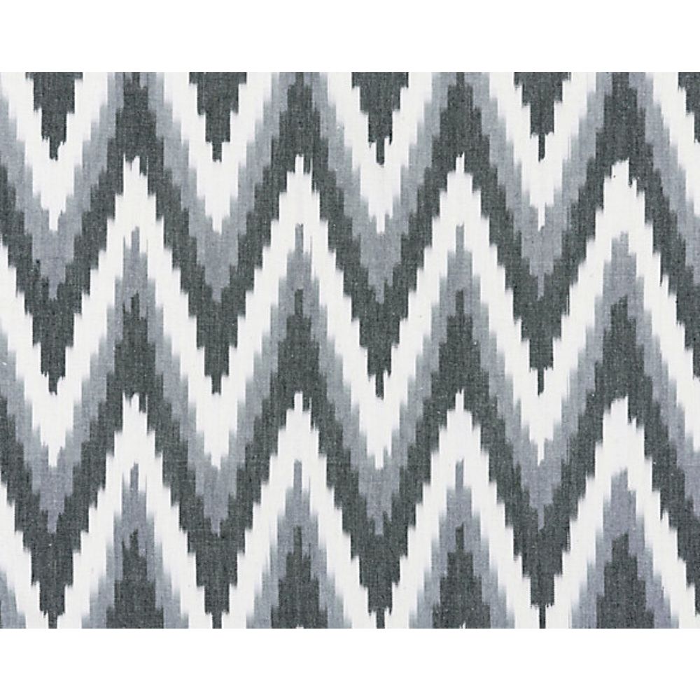 Scalamandre SC 000527185 La Boheme Adras Ikat Weave Fabric in Carbon