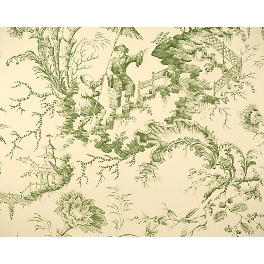 Scalamandre SC 0005WP81561 Pillement Toile Wallcovering in Sage